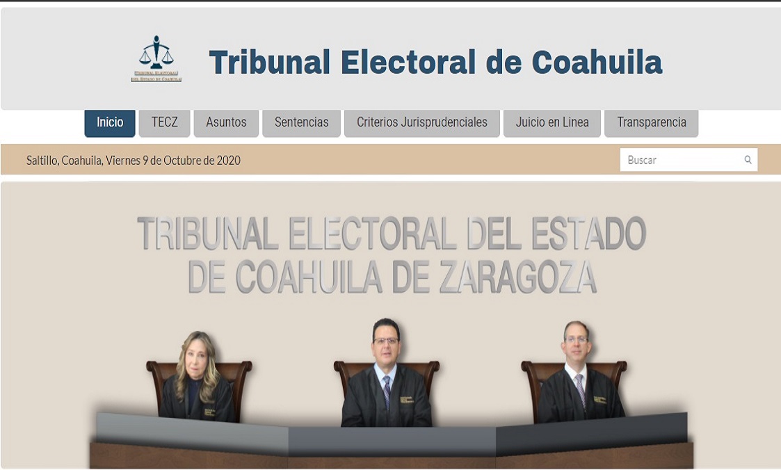 Rediseña su página electrónica Tribunal Electoral de Coahuila